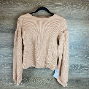 Maisie Peter Bishop Sleeve Sweater Knit Pullover NWT